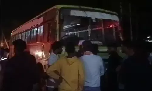 ಹಾವೇರಿ: ಕೆಎಸ್ಸಾರ್ಟಿಸಿ ಬಸ್‌ ಢಿಕ್ಕಿ; ಮಹಿಳೆ ಮೃತ್ಯು