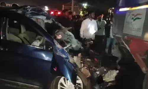 ಚಾಮರಾಜನಗರ: ಕೆಎಸ್ಸಾರ್ಟಿಸಿ ಬಸ್‌ -ಕಾರು ಢಿಕ್ಕಿ; ಇಬ್ಬರು ಮೃತ್ಯು