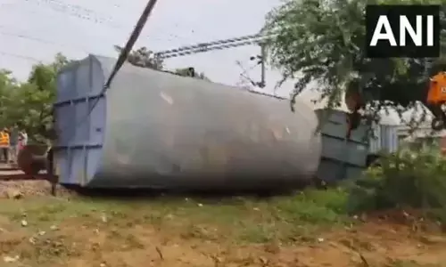 ರಾಜಸ್ಥಾನ: ಹಳಿ ತಪ್ಪಿದ ಗೂಡ್ಸ್ ರೈಲು