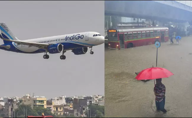 ವರುಣನ ಮುನಿಸಿಗೆ ಮುಂಬೈ ತತ್ತರ: 36 ವಿಮಾನಯಾನ ರದ್ದು