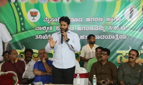 ಎಚ್.ಡಿ. ಕುಮಾರಸ್ವಾಮಿ ಅವರು ಮುಡಾದಿಂದ ದುಡ್ಡು ಕೊಟ್ಟು ನ್ಯಾಯಯುತವಾಗಿ ನಿವೇಶನ ಪಡೆದಿದ್ದಾರೆ: ನಿಖಿಲ್ ಕುಮಾರಸ್ವಾಮಿ