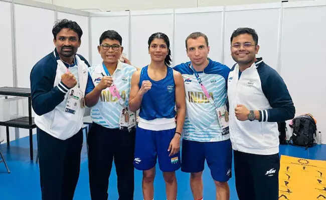 ಪ್ಯಾರಿಸ್ ಒಲಿಂಪಿಕ್ಸ್ 2024 | ಮಹಿಳೆಯರ 50 ಕೆಜಿ ಬಾಕ್ಸಿಂಗ್ ವಿಭಾಗದಲ್ಲಿ ಪ್ರೀ ಕ್ವಾರ್ಟರ್ ಫೈನಲ್ ಪ್ರವೇಶಿಸಿದ ನಿಖತ್ ಝರೀನ್ ಪ್ಯಾರಿಸ್ ಒಲಿಂಪಿಕ್ಸ್ 2024 | ಮಹಿಳೆಯರ 50 ಕೆಜಿ ಬಾಕ್ಸಿಂಗ್ ವಿಭಾಗದಲ್ಲಿ ಪ್ರೀ ಕ್ವಾರ್ಟರ್ ಫೈನಲ್ ಪ್ರವೇಶಿಸಿದ ನಿಖತ್ ಝರೀನ್