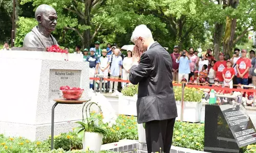 ಟೋಕಿಯೋದಲ್ಲಿ ಗಾಂಧೀಜಿ ಪ್ರತಿಮೆ ಅನಾವರಣ
