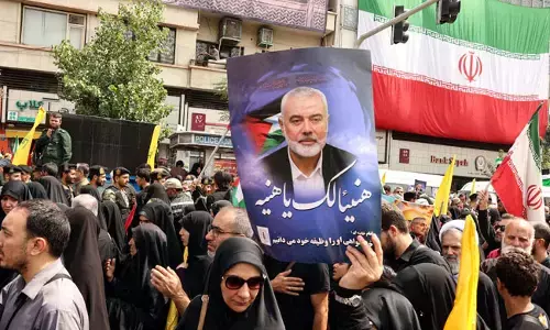 ಖತರ್‌ನಲ್ಲಿ ಇಸ್ಮಾಯಿಲ್ ಹನಿಯೆಹ್ ಅಂತ್ಯಕ್ರಿಯೆ