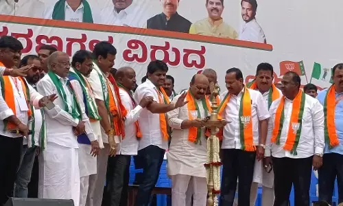 ಬಿಜೆಪಿ, ಜೆಡಿಎಸ್ ಮೈತ್ರಿ ಪಕ್ಷಗಳ  ಮೈಸೂರು ಚಲೋ ಪಾದಯಾತ್ರೆಗೆ ಚಾಲನೆ