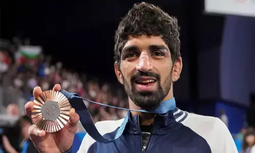 ಕಂಚಿನ ಪದಕ ವಿಜೇತ ಅಮನ್ ಸೆಹ್ರಾವತ್ ಗೆ ದಿಲ್ಲಿಯಲ್ಲಿ ಅದ್ದೂರಿ ಸ್ವಾಗತ