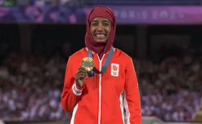 ಪ್ಯಾರಿಸ್‌ ಒಲಿಂಪಿಕ್ಸ್ | ಚಿನ್ನದ ಪದಕ ವಿಜೇತೆ ಹಿಜಾಬ್‌ ಧಾರಿಣಿ ಸಿಫಾನ್ ಹಸನ್
