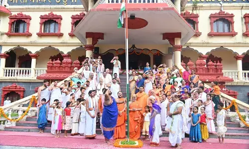 ಉಡುಪಿ ಶ್ರೀಕೃಷ್ಣ ಮಠದಲ್ಲಿ ಸ್ವಾತಂತ್ರ್ಯ ದಿನಾಚರಣೆ