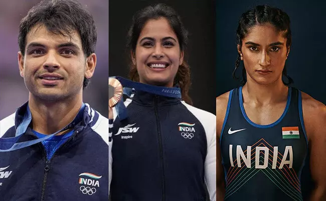 ಏರುತ್ತಿರುವ ನೀರಜ್, ಮನು ಭಾಕರ್, ವಿನೇಶ್ ಪೋಗಟ್ ಬ್ರಾಂಡ್ ಮೌಲ್ಯ