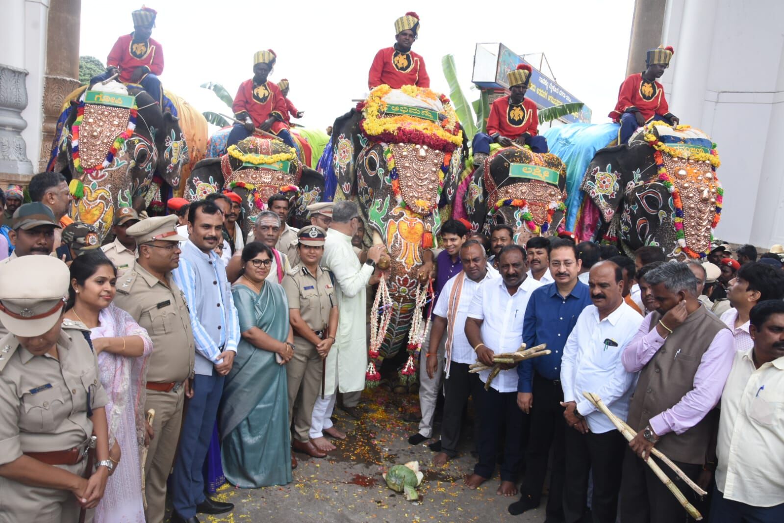 ಮೈಸೂರು ದಸರಾ | ಅರಮನೆಗೆ ಬಂದ ಗಜ ಪಡೆಗಳಿಗೆ ಅದ್ದೂರಿ ಸ್ವಾಗತ