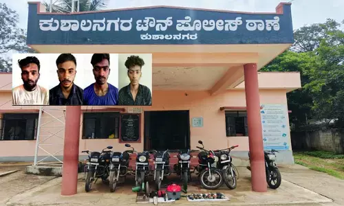 ಕುಶಾಲನಗರ : ವಿವಿಧ ಪ್ರಕರಣಗಳ ಆರೋಪಿಗಳ ಬಂಧನ : 8 ಬೈಕ್, 11 ಮಿಷನ್ ಗಳು ವಶ