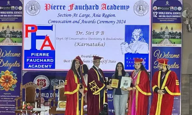 ಡಾ.ಸಿರಿ ಪಿ.ಬಿ ಅವರಿಗೆ ದಂತವೈದ್ಯಕೀಯ ಕ್ಷೇತ್ರದ ಪ್ರತಿಷ್ಠಿತ ಪ್ರಶಸ್ತಿ