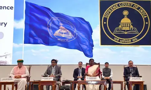 ಸುಪ್ರೀಂ ಕೋರ್ಟ್‌ನ 75ನೇ ವಾರ್ಷಿಕೋತ್ಸವ | ಹೊಸ ಧ್ವಜ,ಲಾಂಛನ ಅನಾವರಣ