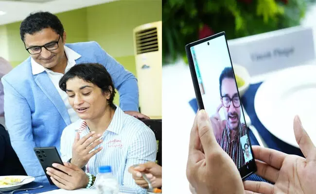 ಒಲಿಂಪಿಕ್ಸ್ ನಲ್ಲಿ ಅಮೋಘ ಪ್ರದರ್ಶನ ನೀಡಿದ ವಿನೇಶ್ ಫೋಗಟ್ ಗೆ ವಿಡಿಯೋ ಕರೆ ಮಾಡಿ ಅಭಿನಂದಿಸಿದ ನಟ ಆಮಿರ್ ಖಾನ್