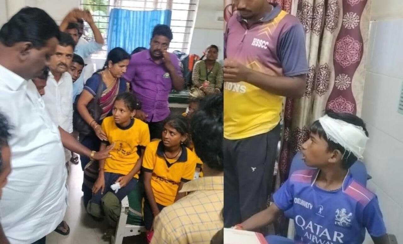 ಕೊಪ್ಪಳ | ನಿಲ್ಲಿಸುವಂತೆ ಸೂಚಿಸಿದ RTO, ಭೀತಿಯಿಂದ ಚಾಲಕನ ನಿಯಂತ್ರಣ ತಪ್ಪಿ ವಾಹನ ಪಲ್ಟಿ : 31 ವಿದ್ಯಾರ್ಥಿಗಳಿಗೆ ಗಾಯ