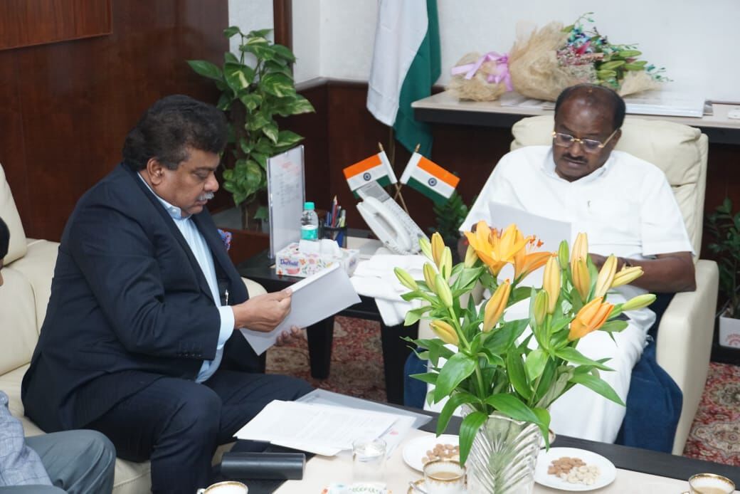 ಕೈಗಾರಿಕೆ ಕ್ಷೇತ್ರದಲ್ಲಿ ಕರ್ನಾಟಕಕ್ಕೆ ಪೂರ್ಣ ಸಹಕಾರ : ಎಂ.ಬಿ.ಪಾಟೀಲ್‌ರಿಗೆ ಕೇಂದ್ರ ಸಚಿವ ಎಚ್‌ಡಿಕೆ ಭರವಸೆ