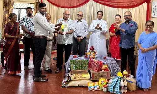 ಮಾನಸ ಪುನರ್ವಸತಿ ವಿಶೇಷ ಶಾಲೆಗೆ ದಿನಸಿ ವಸ್ತುಗಳ ಹಸ್ತಾಂತರ