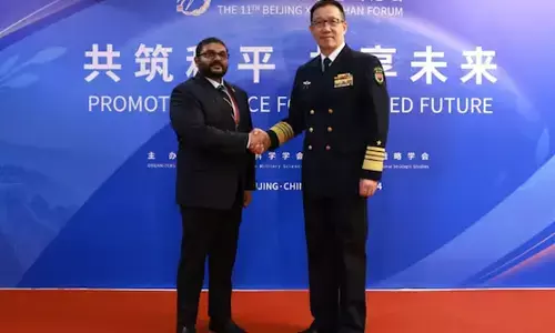 ರಕ್ಷಣಾ ಸಹಕಾರ ಹೆಚ್ಚಿಸಲು ಮಾಲ್ದೀವ್ಸ್, ಚೀನಾ ಮಾತುಕತೆ