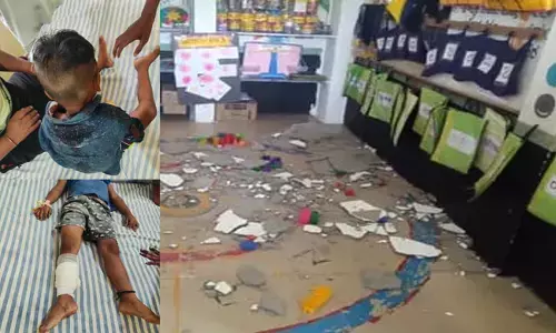 ಗಂಗಾವತಿ | ಅಂಗನವಾಡಿ ಮೇಲ್ಛಾವಣಿ ಕುಸಿದು ನಾಲ್ಕು ಮಕ್ಕಳಿಗೆ ಗಾಯ