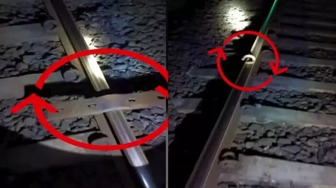 ಗುಜರಾತ್| ರೈಲ್ವೇ ಹಳಿ ತಿರುಚಿದ ಪ್ರಕರಣಕ್ಕೆ ತಿರುವು: ಇಲಾಖೆಯಿಂದ ಸನ್ಮಾನ ಗಿಟ್ಟಿಸಿಕೊಳ್ಳಲು ನಾಟಕವಾಡಿದ್ದ ರೈಲ್ವೇ ಸಿಬ್ಬಂದಿಗಳ ಬಂಧನ ಗುಜರಾತ್| ರೈಲ್ವೇ ಹಳಿ ತಿರುಚಿದ ಪ್ರಕರಣಕ್ಕೆ ತಿರುವು: ಇಲಾಖೆಯಿಂದ ಸನ್ಮಾನ ಗಿಟ್ಟಿಸಿಕೊಳ್ಳಲು ನಾಟಕವಾಡಿದ್ದ ರೈಲ್ವೇ ಸಿಬ್ಬಂದಿಗಳ ಬಂಧನ