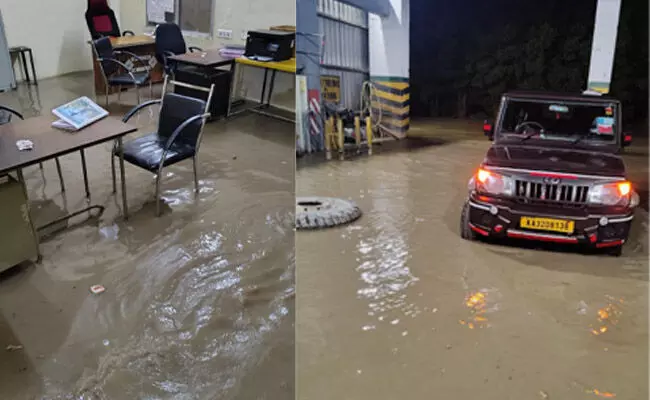 ಕಲಬುರಗಿ: ಹಲವೆಡೆ ನುಗ್ಗಿದ ಮಳೆ ನೀರು; ಅಪಾರ ಹಾನಿ ಕಲಬುರಗಿ: ಹಲವೆಡೆ ನುಗ್ಗಿದ ಮಳೆ ನೀರು; ಅಪಾರ ಹಾನಿ