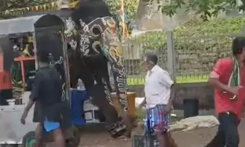 ಶ್ರೀರಂಗಪಟ್ಟಣ ದಸರಾ: ಅಂಬಾರಿ ಮೆರವಣಿಗೆಗೆ ಮುನ್ನ ಅಡ್ಡಾದಿಡ್ಡಿ ಓಡಿ ಆತಂಕ ಸೃಷ್ಠಿಸಿದ ಆನೆ