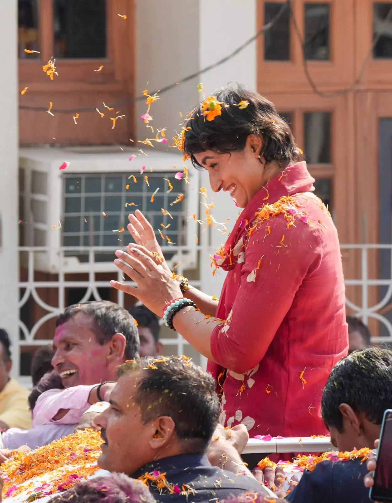 PHOTOS | ಹರ್ಯಾಣ | ಸವಾಲುಗಳನ್ನು ಎದುರಿಸಿ ಐತಿಹಾಸಿಕವಾಗಿ ಗೆದ್ದ ವಿನೇಶ್ ಫೋಗಟ್‌