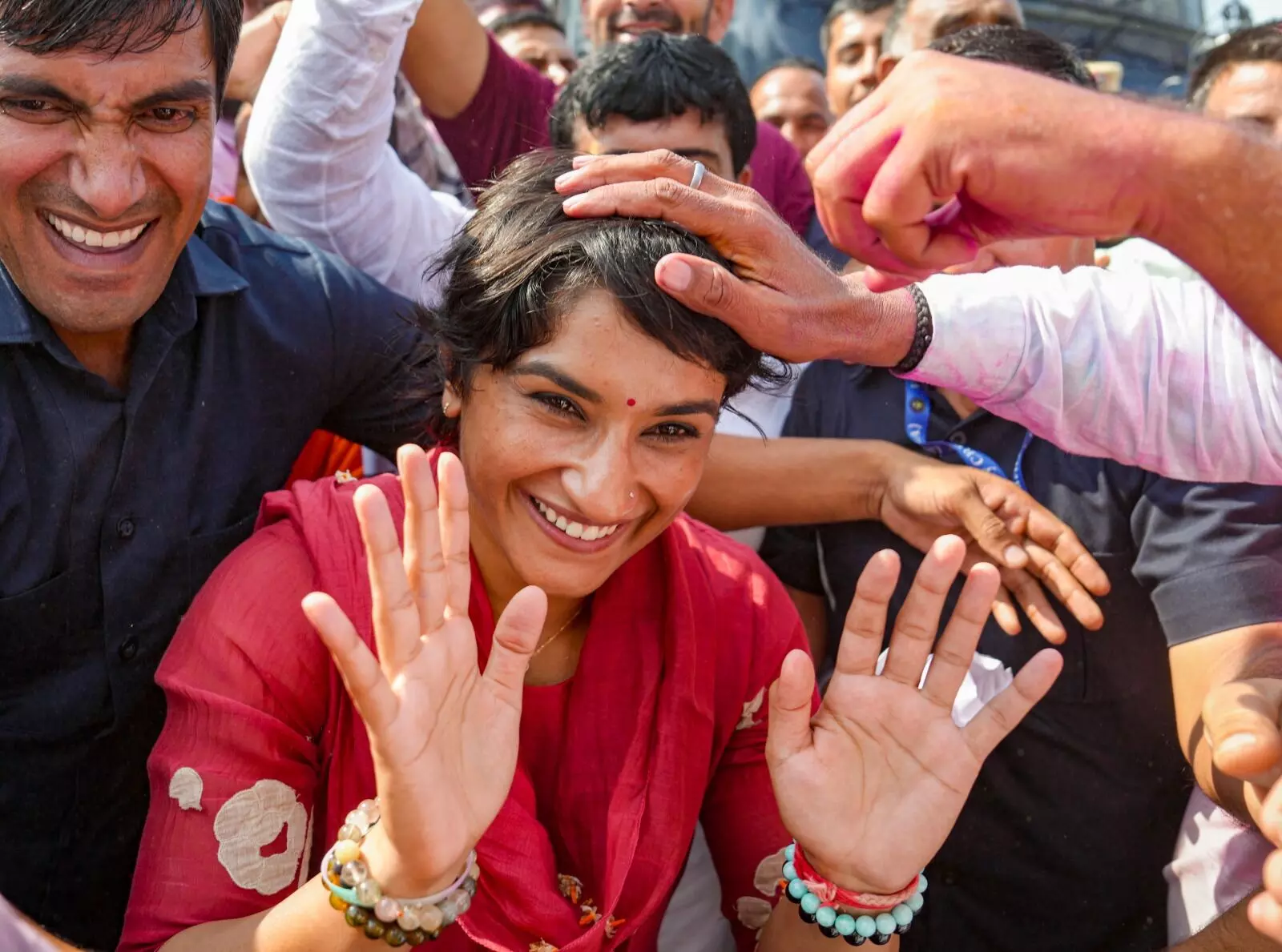 PHOTOS | ಹರ್ಯಾಣ | ಸವಾಲುಗಳನ್ನು ಎದುರಿಸಿ ಐತಿಹಾಸಿಕವಾಗಿ ಗೆದ್ದ ವಿನೇಶ್ ಫೋಗಟ್‌