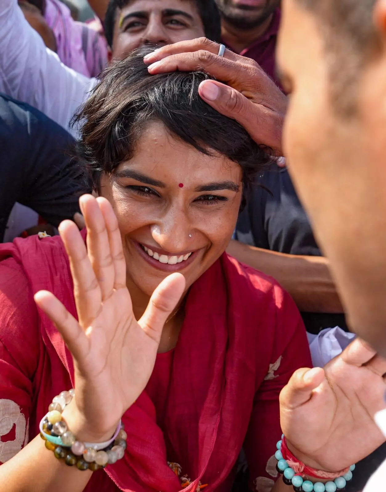 PHOTOS | ಹರ್ಯಾಣ | ಸವಾಲುಗಳನ್ನು ಎದುರಿಸಿ ಐತಿಹಾಸಿಕವಾಗಿ ಗೆದ್ದ ವಿನೇಶ್ ಫೋಗಟ್‌