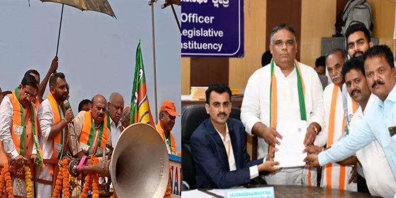 ‌ಶಿಗ್ಗಾಂವಿ ಉಪಚುನಾವಣೆ | ಯಾಸಿರ್ ಖಾನ್ ಪಠಾಣ್, ಭರತ್ ಬೊಮ್ಮಾಯಿ ನಾಮಪತ್ರ ಸಲ್ಲಿಕೆ