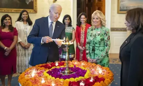 ಶ್ವೇತಭವನದಲ್ಲಿ ದೀಪಾವಳಿ ಆಚರಣೆ | ಅಧ್ಯಕ್ಷ ಜೋ ಬೈಡನ್ ಆತಿಥ್ಯ