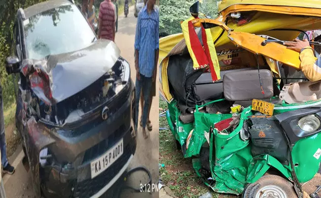ಸಾಗರ | ಕಾರು-ಅಟೋ ರಿಕ್ಷಾ ನಡುವೆ ಭೀಕರ ರಸ್ತೆ ಅಪಘಾತ : ಇಬ್ಬರು ಮೃತ್ಯು, ಮೂವರಿಗೆ ಗಾಯ