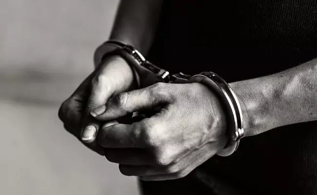 Criminal in handcuffs