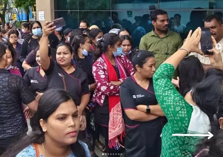 Indian women gig workers hold strike