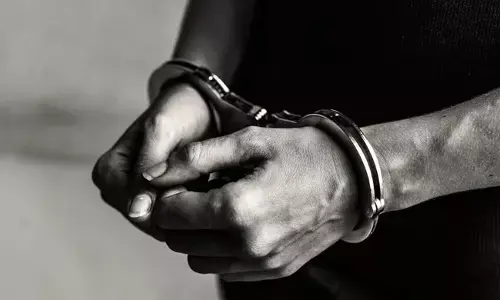 Criminal in handcuffs