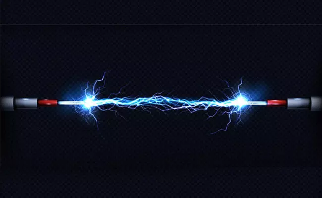 Photo of electrical discharge passing