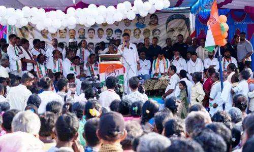 Photo of DK Shivakumar campaign in Channapattana