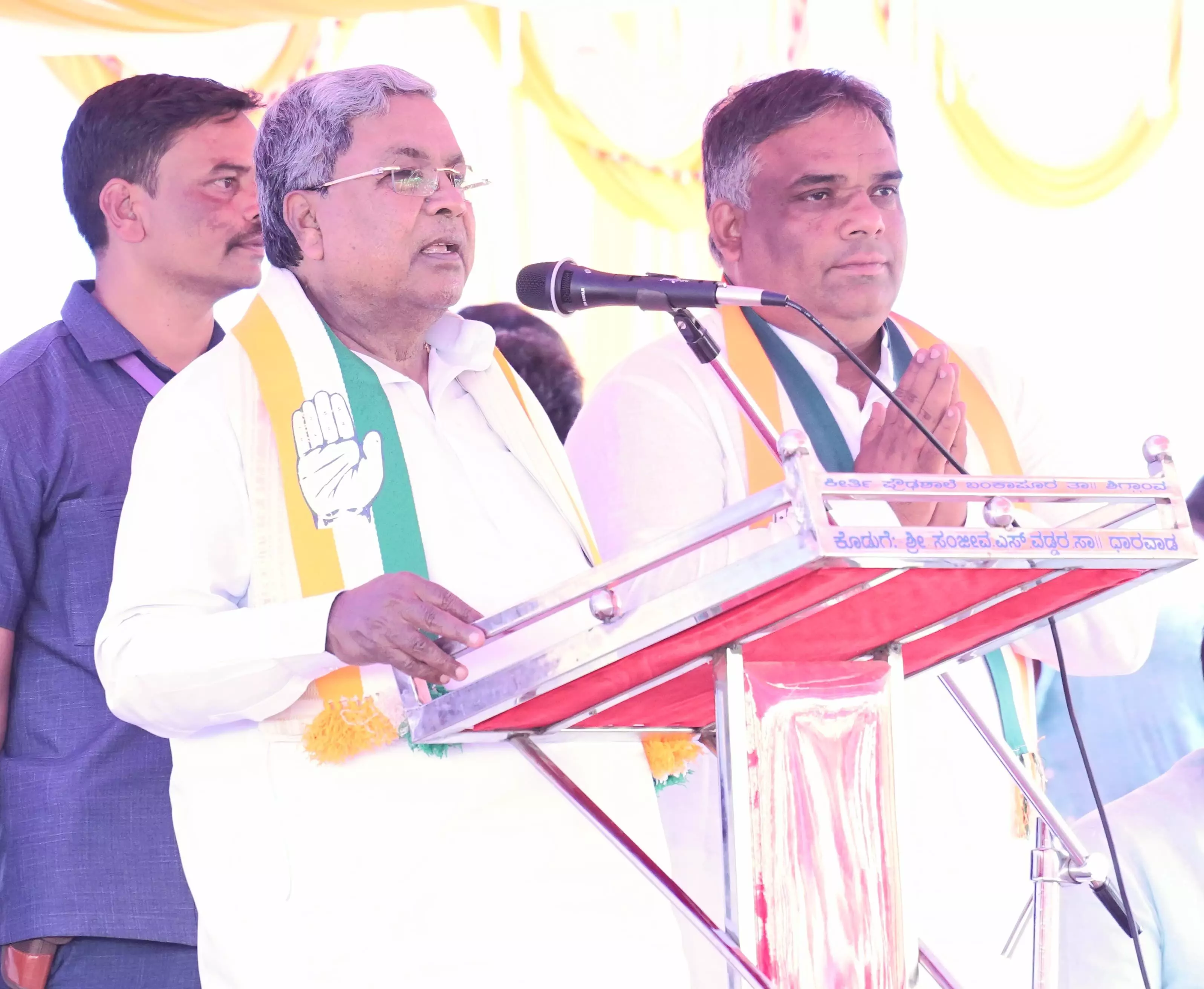 Election campaign by Siddaramaiah in Shiggavi