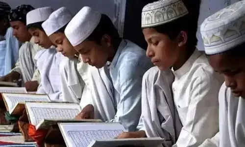 Photo of Madarasa students