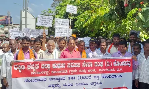 Kudubi community Protest at Mangalore