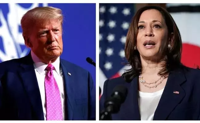 Photo of Donald Trump and Kamala Harris Photo of Donald Trump and Kamala Harris