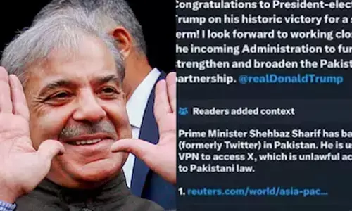 ʼಎಕ್ಸ್ ನಿಷೇಧದ ಕಾರಣ ಟ್ರಂಪ್‍ರನ್ನು ಅಭಿನಂದಿಸಲು ವಿಪಿಎನ್ ಬಳಸಿ ಟ್ರೋಲ್‌ ಗೊಳಗಾದ ಪಾಕ್ ಪ್ರಧಾನಿ ಷರೀಫ್