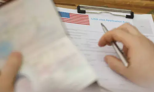 Photo of visa application