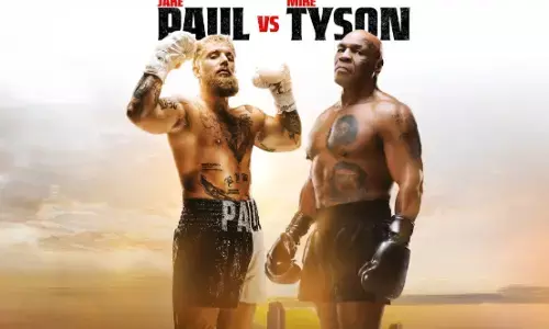 Photo of mike tyson and jake paul