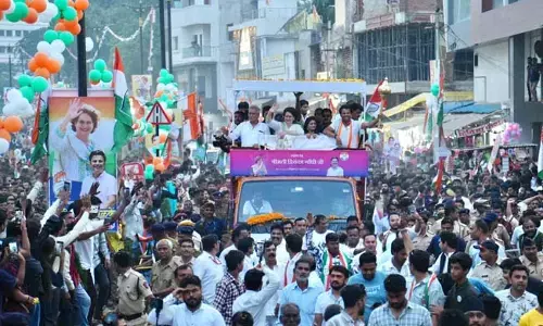 Photo of  Priyanka gandhi road show