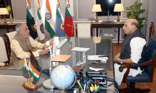 ಸೀಬರ್ಡ್ ನೌಕಾನೆಲೆಯ ಸಮಸ್ಯೆಗಳ ಪರಿಹಾರಕ್ಕೆ ಚರ್ಚೆ| ವಿಶ್ವೇಶ್ವರ ಹೆಗಡೆ ಕಾಗೇರಿ - ರಾಜನಾಥ್ ಸಿಂಗ್ ಭೇಟಿ