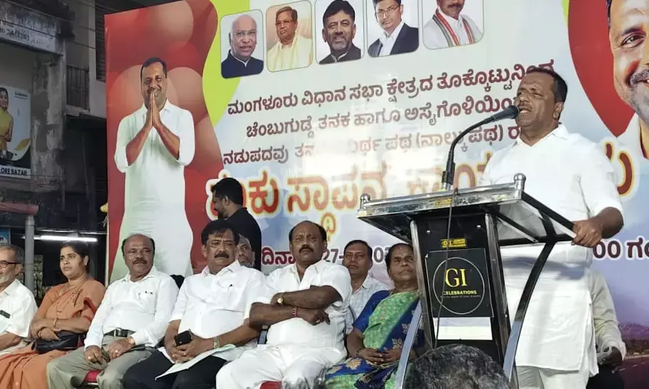 ಚತುಷ್ಪಥ ರಸ್ತೆ ಕಾಮಗಾರಿಗೆ ಸ್ಪೀಕರ್ ಯು.ಟಿ. ಖಾದರ್ ಶಿಲಾನ್ಯಾಸ