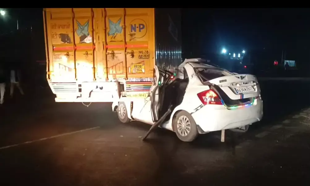 ಬೀದರ್ | ಕಾರು-ಲಾರಿ ಢಿಕ್ಕಿ : ಓರ್ವ ಸ್ಥಳದಲ್ಲೇ ಮೃತ್ಯು, ಮೂವರಿಗೆ ಗಂಭೀರ ಗಾಯ