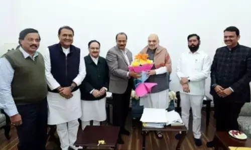 Photo of Mahayuti leaders meeting Amit Shah