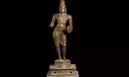 Thirumangai Alwar bronze idol